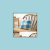 Taie d'oreiller Literie Textiles de Maison Jardin Ll Plaid Tenir Mode Rayé Bonbons Couleur Coton Pilule Dhf5Z