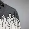 Designer Men's Plus Size Hoodies Sweatshirts Jacquard Lettre Pull Tricoté cquard Machine à Tricoter e Personnalisé jnlarged détail rond