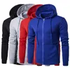 Heren Hoodies Sweatshirts Hooded Sweatshirt Lange mouw Men Jacket 2022 Mannelijke kleding Fashion Slim Fit Zipper Sluiting Streetwear