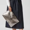 Kvällspåsar mode kvinnor kopplingar överdimensionerade pu läder kuvert koppling väska solid handväska glänsande festpäskor