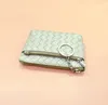 DHL100pcs Coin Purses Women Brief PU Plain Weave Protable Solid Small Wallet Mix Color