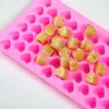 55 rutnät silikonkakor formar mat klass liten kärlek hjärtform kak bakmögel non-stick ljus mögel fondant godis mögel