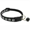 1.0 Collari di impronte Piet Collar patch Dog Cat singolo con campana facile da trovare lunghezza dei guinzagli regolabile 19-32cm233o295e271b