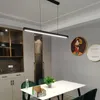 Pendelleuchten One Word Minimalist Esszimmer Kronleuchter Moderne Lange Streifen Tischlampe Luxus Bar Büro LightPendant