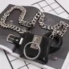 Belts Metal Ring Thick Chain Dual Purpose Coin Purse Messenger Bag Waist Belt