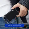 Dienqi RFID Smart Wallet держатель карт металлические тонкие тонкие мужчины женские кошельки всплывают минималистские кошельки маленький черный кошелек металлический вал 332c