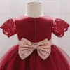 Girl's Dresses Simple Solid Color Princess Costume Elegant Formal Kids Lace Dress For Girls