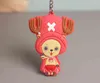 Keychains Pirate Wang Lufei dubbelzijdige milieubescherming zachte rubberen sleuteltas hanger cartoon poppenjongen cadeau