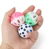 Spot goods Pet Toys Hollow Plastic Cat Color Toy Ball With Small Bell Cute Sound Plastic Jingle Puppy