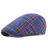 Berets Unisex Cotton Plaid Cap Flat Ivy Adjustable Sboy Hat Mens Womens Casual Hats Outdoor SunhatBerets Wend22