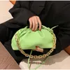 Women Pleated Underarm Shoulder Bag Stripe Gold Chains Totes Versatile Simple Fashion Bag Dumpling Handbag Sac For girls Leather wallets