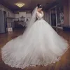 Sweetheart Ball Gown Wedding Dresses Long Appliqued Sleeves Sequins Lace Bridal Gowns Custom Made Abiti Da Sposa