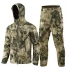 Camouflage Jacket Men Sets Outdoor Shark Skin Soft Shell Windbreaker Waterproof Hunting Clothes Set Military Tactical Clothing 220809
