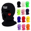 Basker Anpassad logotyp text broderi full ansiktsskidåkning skidmask hatt balaclava armé cs vindtät stickad vinter varm unisex dropberets