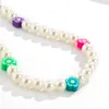 Sautoirs Lacteo Y2K Bonbons Coloré Résine Heishi Argile Perles Imitation Perles Clavicule Chaîne Collier Ras Du Cou Bijoux Pour Femmes Hommes Cadeaux Sidn22