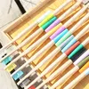 Rainbow Bamboo Toothbrush multi Colors Round Handle Black Bristle Adult Tandenborstel Wooden Handle Low carbon Tooth brush