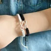 Charm Bracelets JEWELRY 2pcs Infinity Braided Kit Ribbon Bracelet Friendship Set Friendly Love Couples Fashion JewelryCharm Lars22