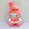 25 cm dessin animé Anime Kawali mélodie Kuromied poupée en peluche Lolita robe de princesse mélodie mignon petit diable poupées enfants jouets
