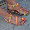 Flats Women's Sandals Summer Thong Fashion Multi Color Flowers Women Bohemian Slip-on Casual Sandalssandals 5 sandals