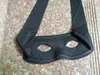 Black Zorro Eye Mask Highwayman Robber Fancy Dress Black Bandit Thief Costume Mask con lacci per cravatta Taglia unica