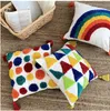 Fodera per cuscino arcobaleno Federa decorativa 18X18 pollici Sala giochi Nursery Divano Divano Camera da letto Decorazione della camera dei bambini JLA13459