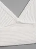 Moda Mulheres Branco Malha Crop Top Sexy Sutiã Verão Camis Vintage Backless Strap Feminino Chic Tank Tops 220316