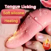 Sex Toy Massager mjuk tunga slickande vibratorleksaker för kvinnor Kvinnlig Masturbator Klitor Klitoris Stimulator G Spot Massage Vagina Dildo227K