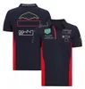 F1 racing team uniform men's racing T-shirt summer custom knight lapel polo shirt