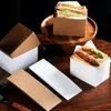 50st Dålig toast Holding Bread Tray Compact Easy Carry Food Packaging Box Candy Sandwich Take Out Container