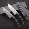 Neue Ankunft M2 Survival Gerade Messer VG10 Stone Wash Klinge Full Tang Schwarz G10 Griff Feststehende Messer mit Kydex