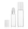 5ml 10ml Glass Roller Bottles Empty Clear Bottle With Roll On Ball Cosmetic Essential Oil Vial Transparent Tube