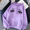 Y2k Abbigliamento invernale Ahegao Harajuku Felpa con cappuccio grafica Donna Anime Felpa oversize Moda coreana Estetica Top Felpe con cappuccio Y220803