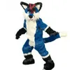 Halloween Blue Wolf Husky Fox Dog Mascot Costume Top Quality Cartoon Anime theme character Carnival Adult Unisex Dress Christmas Birthday Party Outdoor Outfit