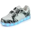 Athletic & Outdoor Kids LED Light Up Shoes Flashing USB Rechargeable Sneakers For Boys And Girls Walking Running Children Fashion SneakersAt