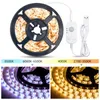 Remsor rörelse sensor LED Light Strip USB 5V SMD 2835 DIMMABLE TAPE DIME 1M 2M 3M TV Backlight Kitchen Cabinet Night Lampled