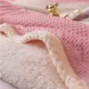 Blankets In Autumn And Winter Knitted Waffle Cashmere Multifunctional Blanket Quilt Cover Nap Leisure Thickened