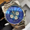 Mens Watch Multi-function Quartz Movement Watches 45mm Sappire Business Big Dial Wristwatch Montre De Luxe
