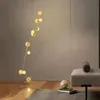 Lámparas de pie Artpad Luxury G9 LED LED Nordic Golden Metal Sala de estar Sofá de pie El dormitorio Bedside Glass Lightfloor