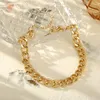 Choker Chokers Trendy Hip Hop Grote Dikke Korte Ketting Kettingen Cubaanse Gouden Dikke Ketting Voor Vrouwen Mannen SieradenChokers