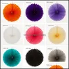 Decorative Flowers Wreaths Wedding Party Paper Crafts 8/10/12 Inch Fans Dhvat