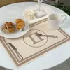 Tapis de Table de mode tapis de Restaurant de créateur tapis en lin de coton tapis décoratif de luxe Imitation d'eau nappe antisalissure 2203173WU