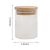 Storage Bottles & Jars 4Pcs Glass Sealing Jar Grain Container With Wooden Lid Tea Caddy High Borosilicate Kitchen