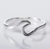 Ozeanwellen-Ringe, schlicht, zierlich, 925er Sterlingsilber, dünner Wellenring, Sommer, Strand, Meer, Surfer, Persönlichkeitsschmuck für Frauen