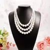 Ketten Design Multi-schicht Simulierte Perle Halskette frauen Hochzeit Geburtstag Party JewelryChains Godl22