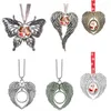 Sublimation Blanks Angel Wing Christmas Decorations Diy 자신의 이미지와 배경 장식 0811