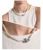 Kvinnor Pearl Chain Satellite Choker Halsband Elegant CLAVICLE PODANT Punk Halsband Barock Pearl Uttalande Halsband Lyxmärke 7757988