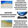 7/12 inç Yaratıcı 3D Kum Saati Hareketli Kum Sanat Resim Yuvarlak Çerçeve Scapes Hareketli Okyanus Derin Deniz Dekor için 220426