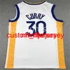 2022 New Blue Retro Basketball 75th Anniversary Diamond Stephen Klay 30 Curry 11 Thompson 23 Draymond Green 3 Poole Jersey Alta qualità