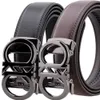 TopSelling Designer High Quality Genuine for Automatic Male Cummerbunds Leather Belt Men Black Belts 130cm Classic luxury