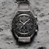 Bioceramic Planet Moon Mens الساعات كاملة الوظيفة Quarz Hate Mission to Mercury 42mm Nylon Watch Watch Limited Edition Master Wristwatches